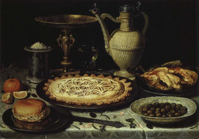PEETERS, Clara bord med paj,vit och oliver oil painting picture